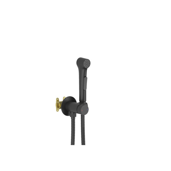 Смеситель с гигиеническим душем Aquatek Европа встраиваемый черный матовый (AQ1020MB)