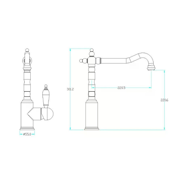 Смеситель для кухни Boheme Kitchen Бронзовый (101) Смеситель для кухни Boheme Kitchen Бронзовый (101)
