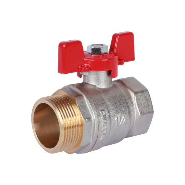 Кран 1" НН шаровый Rommer (ГОСТ, красная бабочка) RBV-0007-2410225 Кран 1" НН шаровый Rommer (ГОСТ, красная бабочка) RBV-0007-2410225