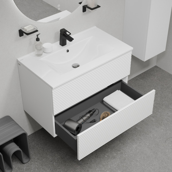 Тумба с умывальником подвесная Iddis Bild 80x45,2 белый (BIL80W0i95K)