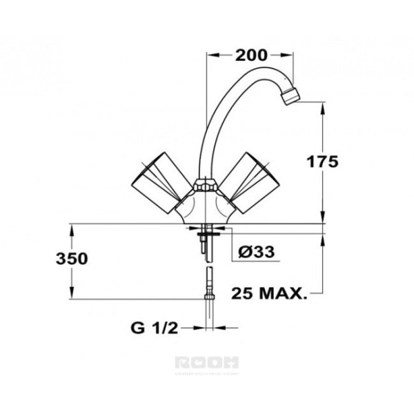 Смеситель для кухни Mofem Metal 105 KR Cer (140-0026-31)