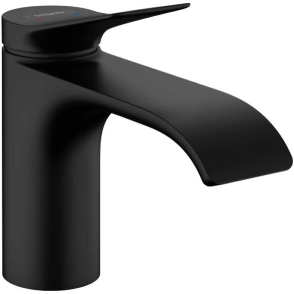 Смеситель для раковины Hansgrohe Vivenis черный, с донным клапаном (75010670)