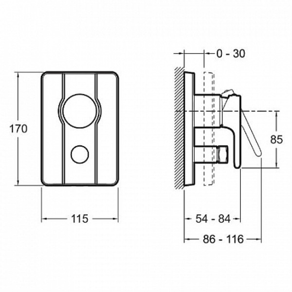 Смеситель для ванны и душа Jacob Delafon Singulier внешняя часть, хром (E98720-CP) Смеситель для ванны и душа Jacob Delafon Singulier внешняя часть, хром (E98720-CP)