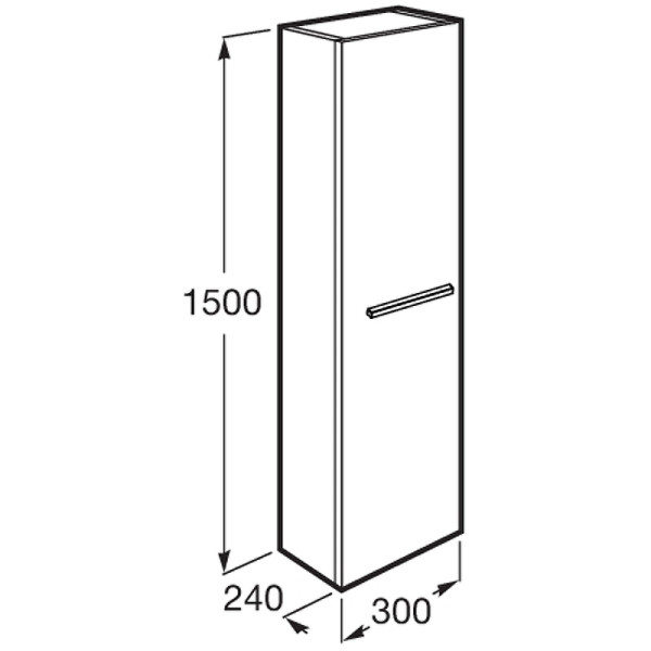 Пенал подвесной Roca Victoria 30x24x150 белый (857564806)