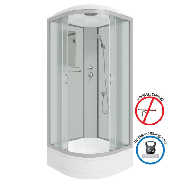 Душевая кабина Classic 100x100 стекло матовое, профиль хром матовый (NG-3302-14) Душевая кабина Classic 100x100 стекло матовое, профиль хром матовый (NG-3302-14)