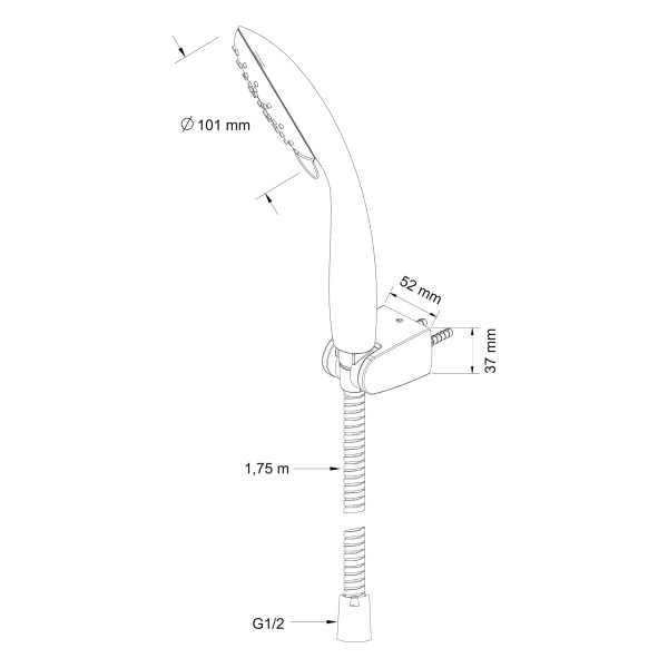 Душевой гарнитур Swedbe Calypso хром (5092)