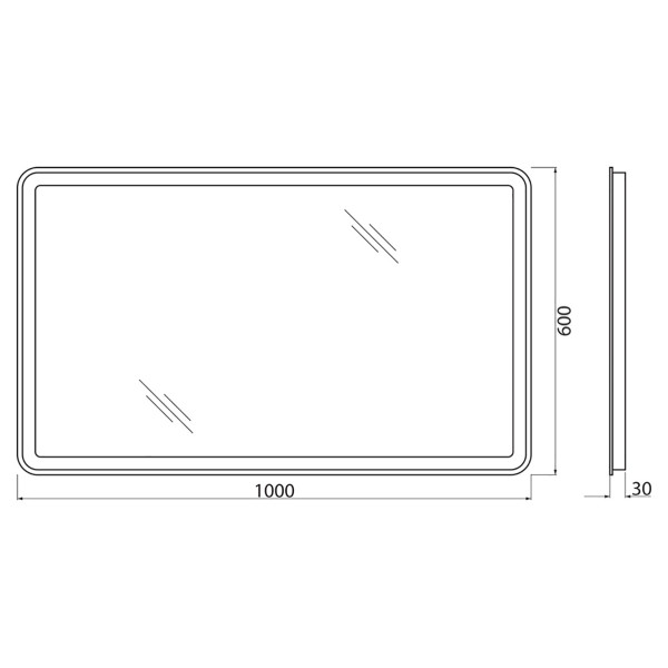 Зеркало с подсветкой BelBagno SPC-MAR 100x60 (SPC-MAR-1000-600-LED-TCH)