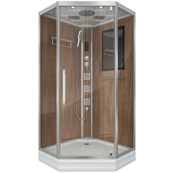 Душевая кабина Niagara с гидромассажем Luxe 1000*1000*2200 стекло прозрачное, профиль хром (NGL-7717WD) Душевая кабина Niagara с гидромассажем Luxe 1000*1000*2200 стекло прозрачное, профиль хром (NGL-7717WD)