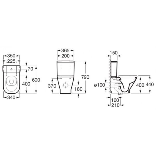 Бачок для унитаза Roca The Gap 36,5x15x39 белый (7.3417.3.000.0)