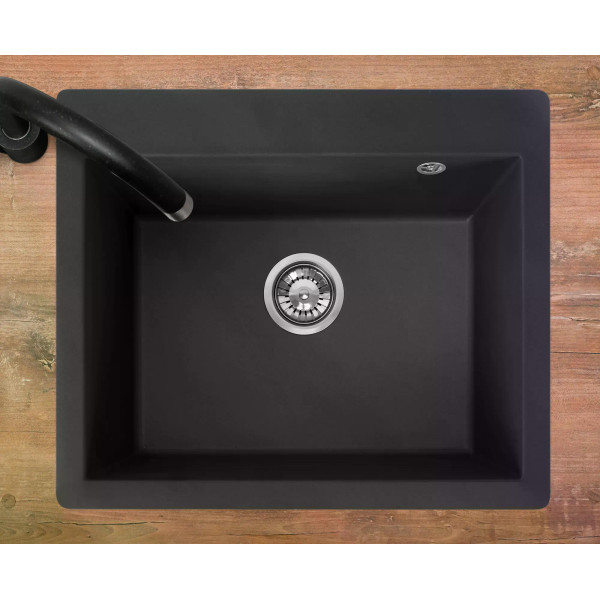 Мойка для кухни Rea Lin black гранит 60x50x22,5 черная (ZLE-00129)