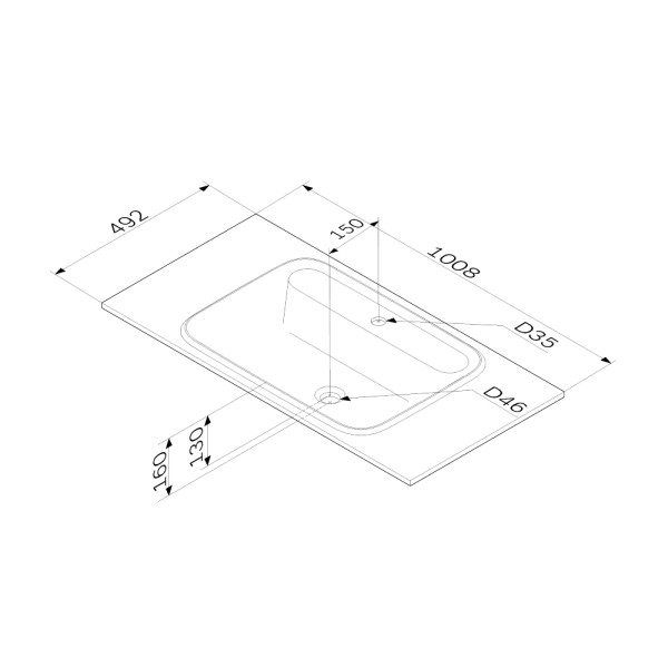 Раковина мебельная AM.PM Func 100x50 белый матовый (M8FWPC1000WM)