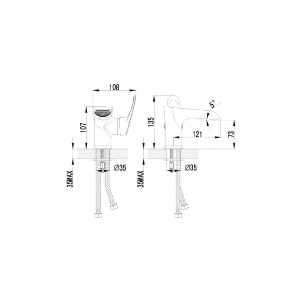 Смеситель для раковины Lemark Omega хром (LM3146C)