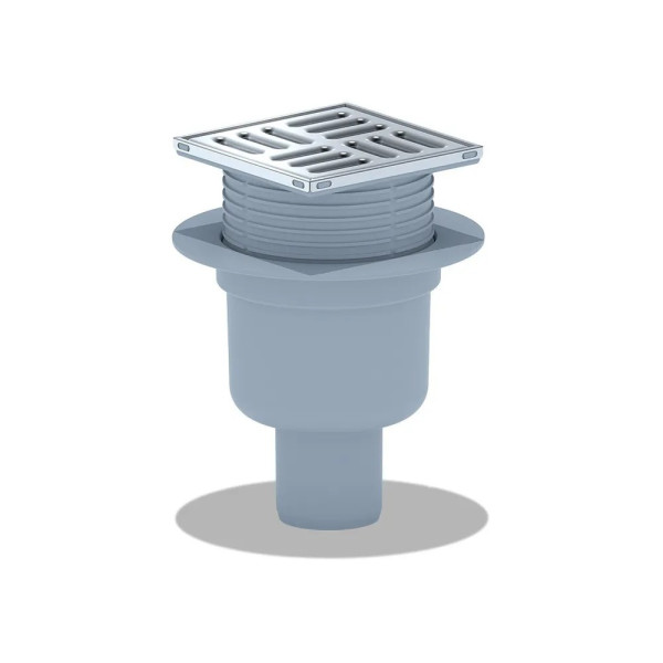 Трап вертикальный 50 мм. (100*100) АНИ регулируемый, с гидрозатвором (решетка нерж.ст.) АНИ пласт (TA5702) Трап вертикальный 50 мм. (100*100) АНИ регулируемый, с гидрозатвором (решетка нерж.ст.) АНИ пласт (TA5702)