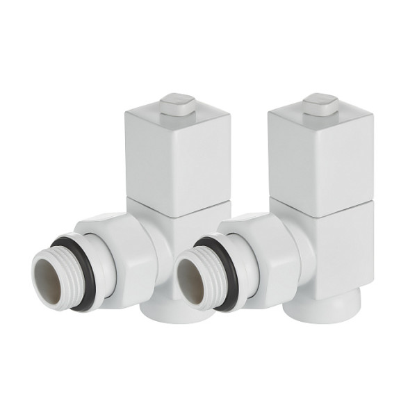 Комплект дизайн-вентилей Royal Thermo CUBE 1/2" угловой (белый) (RTE 56.0007) Комплект дизайн-вентилей Royal Thermo CUBE 1/2" угловой (белый) (RTE 56.0007)