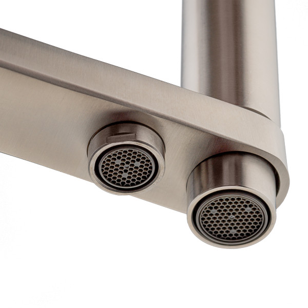 Смеситель для кухни Swedbe Selene Plus с каналом для фильтрованной воды с гибким изливом нержавеющая сталь/черный (8640) Смеситель для кухни Swedbe Selene Plus с каналом для фильтрованной воды с гибким изливом нержавеющая сталь/черный (8640)