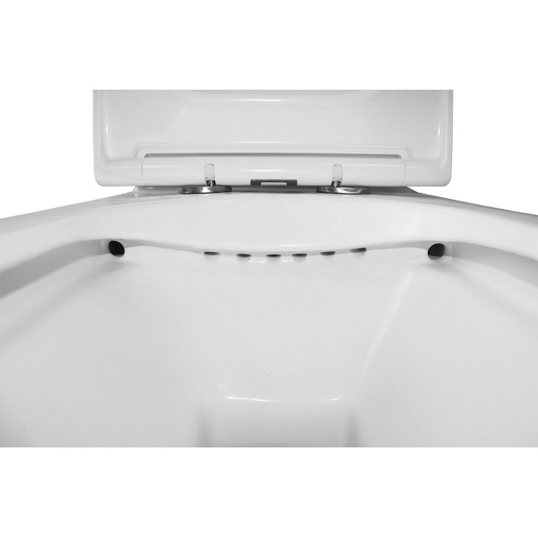 Унитаз напольный Mirada S безободковый с бачком и сиденьем микролифт 620х385х920 (AZ-1288A)