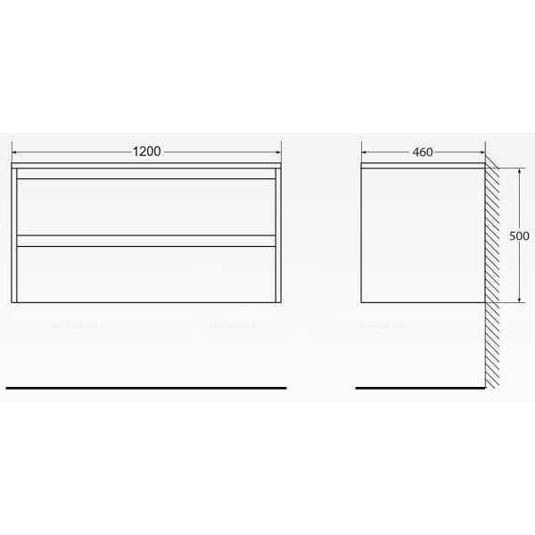 Тумба подвесная BelBagno Kraft 120 см Pino Pasadena (Kraft-1200-2C-SO-PP)