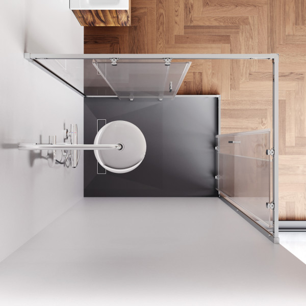 Душевой уголок AM.PM Gem 120x90x195 стекло прозрачное, профиль хром матовый (W90G-403-120290-MT)