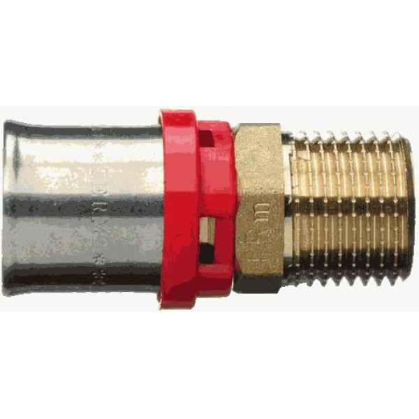 Соединение прямое 20*1/2"Н TeRma (пресс, латунь) (02012) Соединение прямое 20*1/2"Н TeRma (пресс, латунь) (02012)