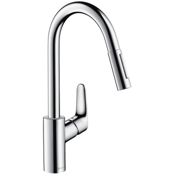 Смеситель для кухни Hansgrohe Focus с выдвижным изливом (31815000) Смеситель для кухни Hansgrohe Focus с выдвижным изливом (31815000)