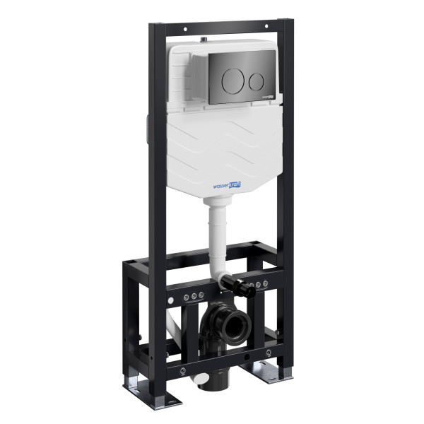 Инсталляция для унитаза WasserKRAFT Dill с клавишей смыва черный глянец (61TLT.010.ME.PB02)