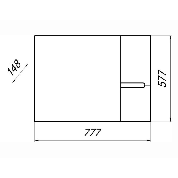 Шкаф зеркальный Melodia Сиэтл 70/80 57,7x77,7 белый правый (MFR79676WT)