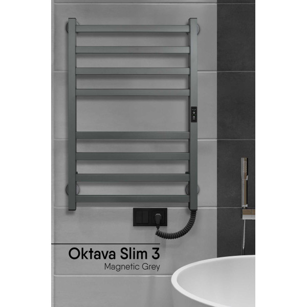 Полотенцесушитель электрический INDIGO Oktava Slim 3 530*800 серый (LСLOKS3E80-50MGRt) Полотенцесушитель электрический INDIGO Oktava Slim 3 530*800 серый (LСLOKS3E80-50MGRt)