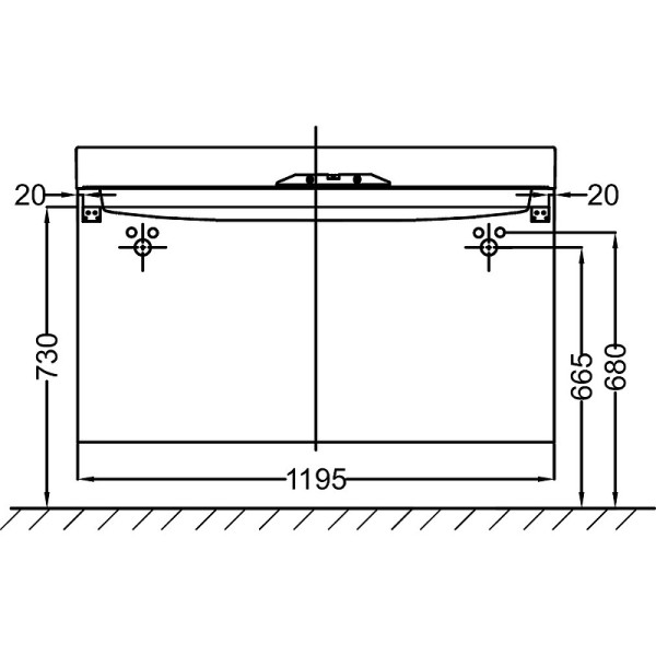 Тумба подвесная Jacob Delafon Rythmik 119,5 дуб квебекский (EB1305-E10)