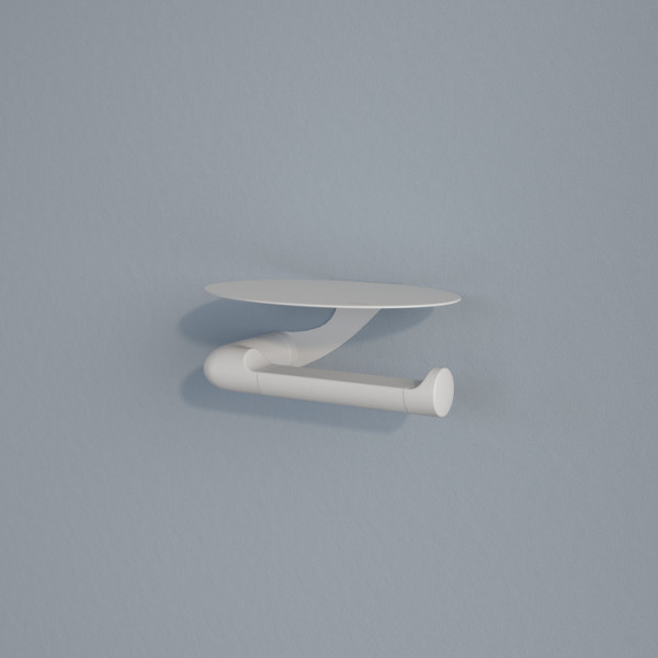 Бумагодержатель NOA с овальной полкой нержавеющая сталь белый матовый Iddis (NOAWT00i43)