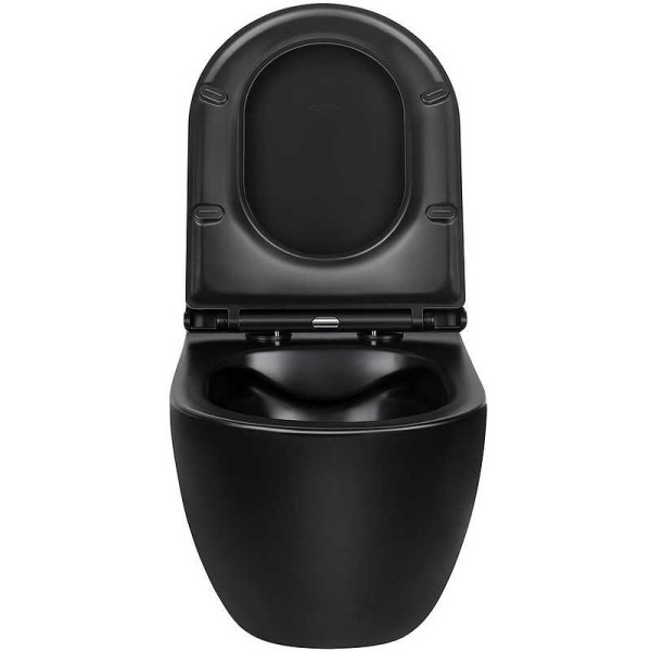 Унитаз подвесной Vincea Evo с сиденьем микролифт (VT1-34MB) Унитаз подвесной Vincea Evo с сиденьем микролифт (VT1-34MB)