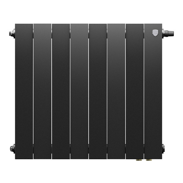 Радиатор биметаллический Royal Thermo PianoForte 500 Чёрный VR80 (8 секций) (RTPBVR803050008)