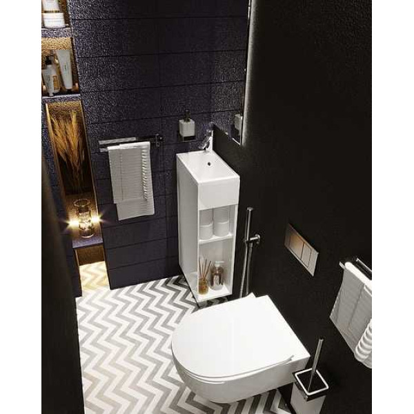 Тумба напольная 1Marka Laura 390*220*850 с раковиной, белый (У85928)