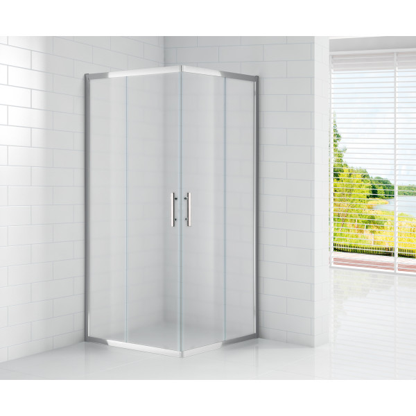 Душевой уголок Cezares ECO 90x90x190 стекло матовое, профиль хром (ECO-O-A-2-90-P-Cr)