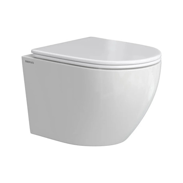 Комплект инсталляция с унитазом Berges Atom Line кнопка белая, унитаз Okus Rimless 49 см, сиденье с soft-close (043394) Комплект инсталляция с унитазом Berges Atom Line кнопка белая, унитаз Okus Rimless 49 см, сиденье с soft-close (043394)