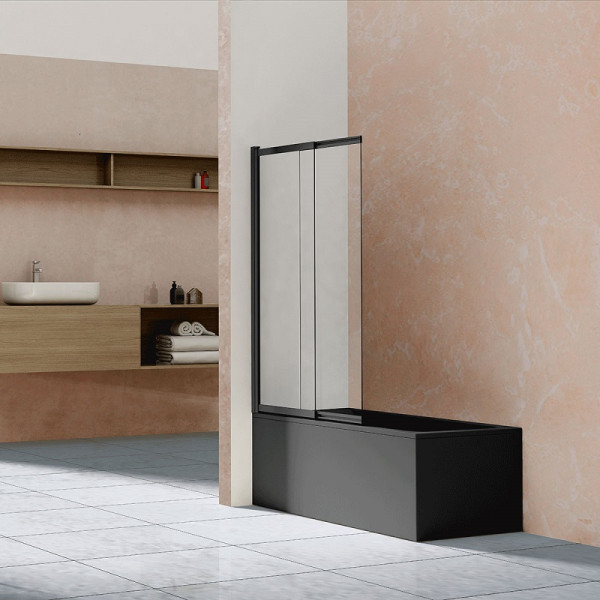 Душевая шторка для ванны Vincea 1000х1450 стекло прозрачное, профиль черный (VSB-1E100CLB) Душевая шторка для ванны Vincea 1000х1450 стекло прозрачное, профиль черный (VSB-1E100CLB)