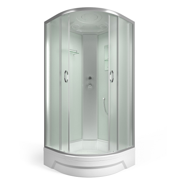 Душевая кабина Erlit 90х90 стекло матовое, профиль хром (ER 350926-C3-RUS)