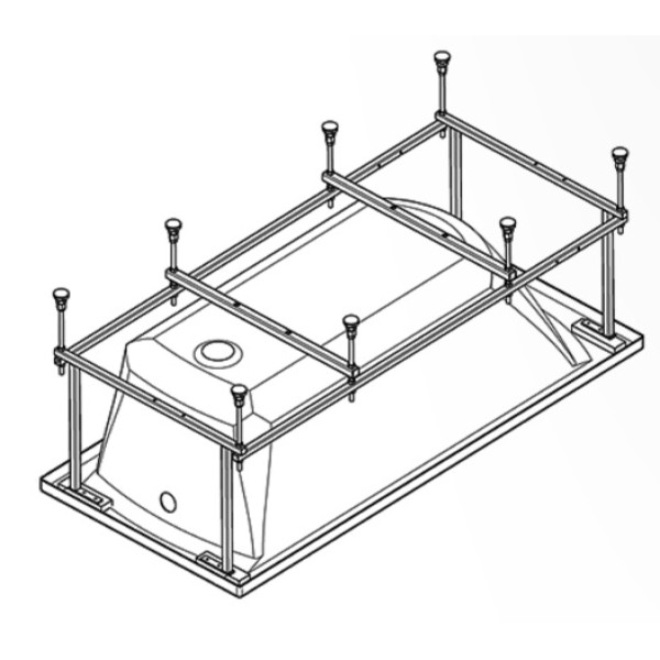 Каркас для ванны Santek Монако 1600х700 слив-перелив (1WH112425)