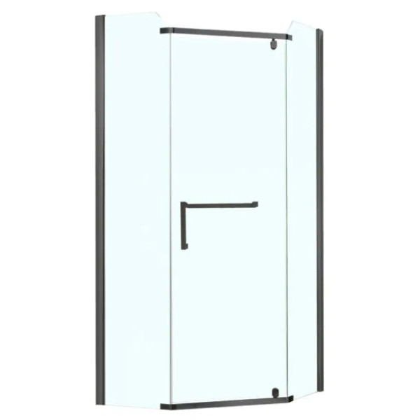 Душевое ограждение Azario Edmontion 90х90х200 стекло прозрачное профиль черный (AZ-NNC3231-1 90 BLACK)