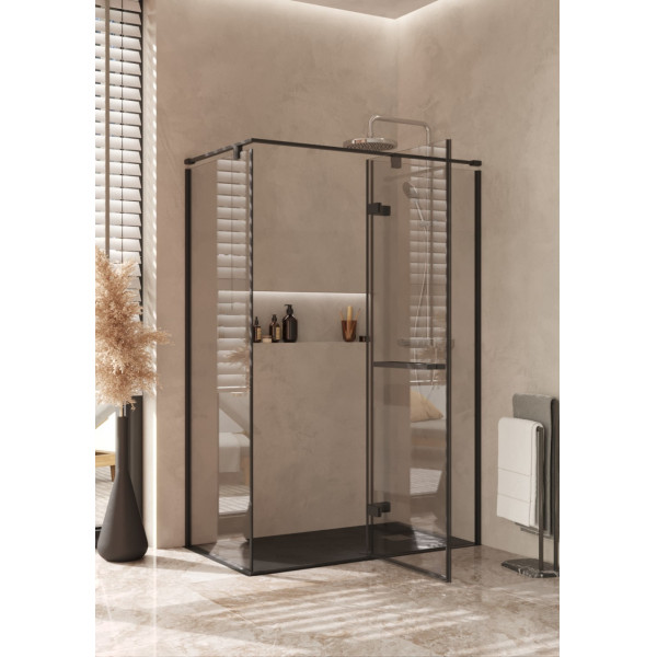 Душевая дверь Roca Akropolis 120x90x200  R стекло прозрачное, профиль черный матовый (Z.RU93.0.790.3)