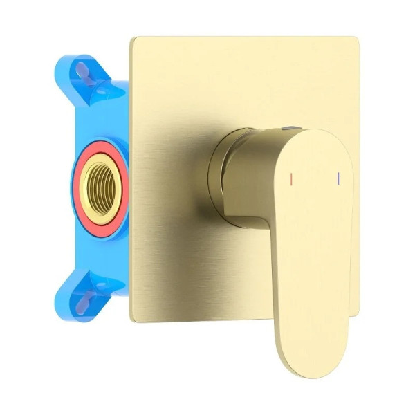 Смеситель для душа Aquatek Оберон (внешняя и скрытая часть) шлифованное золото (AQ1266BG)