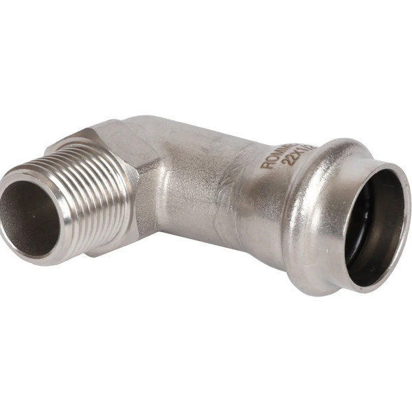 Переход угловой 22х1/2"Н Rommer из нержавеющей стали (пресс) (RSS-0010-002212) Переход угловой 22х1/2"Н Rommer из нержавеющей стали (пресс) (RSS-0010-002212)