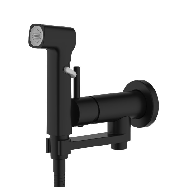 Смеситель с гигиеническим душем Aquatek Ника черный матовый (AQ1819MB)