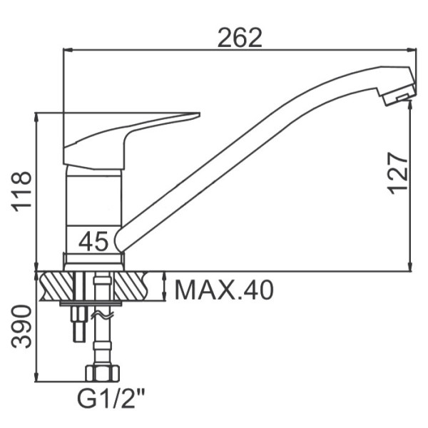 Смеситель для кухни Ledeme хром (L4237)