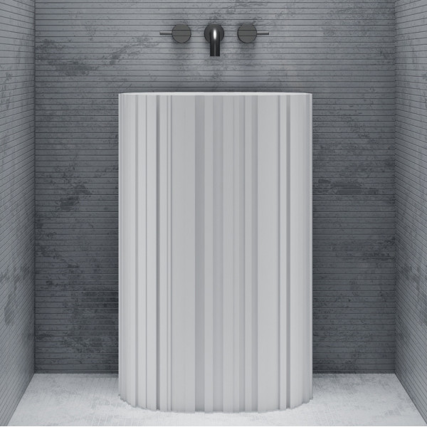 Раковина напольная Abber Stein 580x380 белый матовый (AS2551-H) Раковина напольная Abber Stein 580x380 белый матовый (AS2551-H)