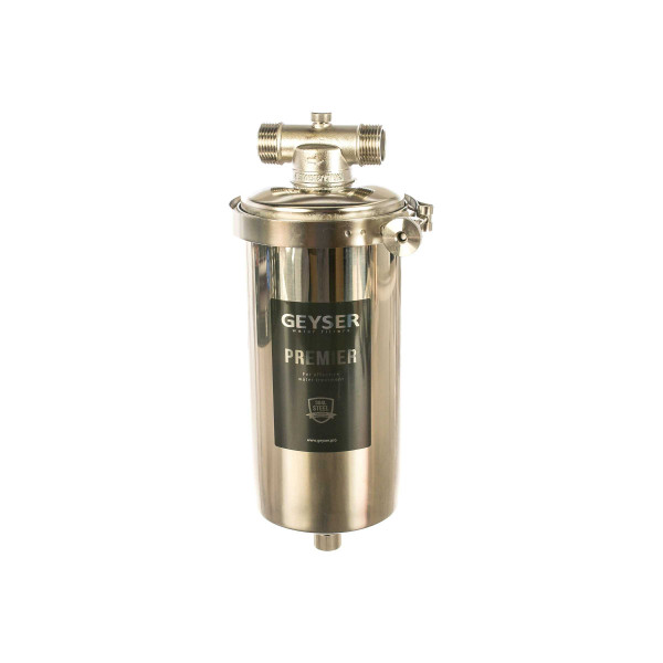 Фильтр колбовый Гейзер Премьер 1" 10BB со сливом (нержавеющая сталь, для холодной и горячей воды) (50754) Фильтр колбовый Гейзер Премьер 1" 10BB со сливом (нержавеющая сталь, для холодной и горячей воды) (50754)