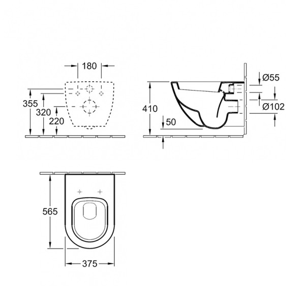 Унитаз подвесной VILLEROY & BOCH Subway (66001001)