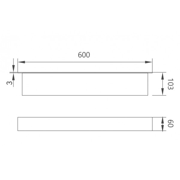 Полка Abber Nischen 60x10,3x6 черная матовая (AN3010MB)