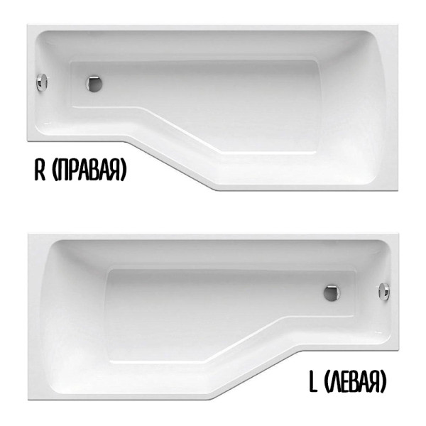 Ванна акриловая 1Marka Convey 150x75 левосторонняя белая (01кон1575л)