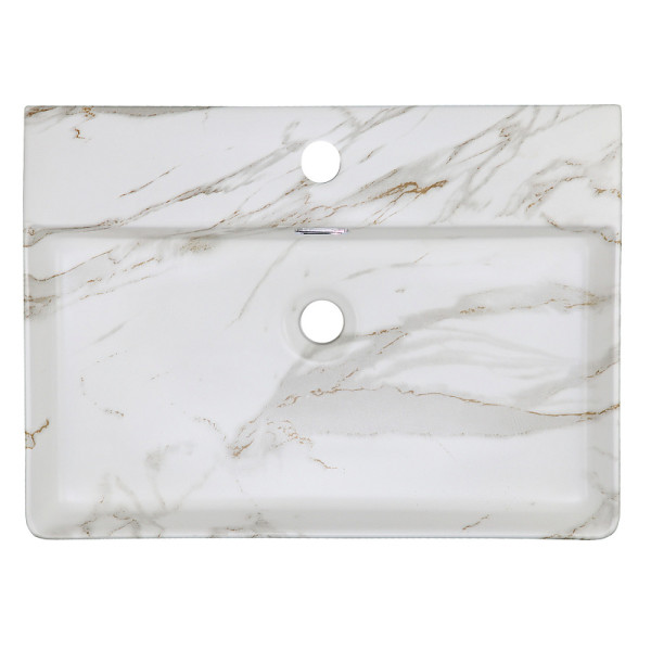 Раковина накладная Azario 60x42x12 белый мрамор (AZ-2173-M84,5) Раковина накладная Azario 60x42x12 белый мрамор (AZ-2173-M84,5)