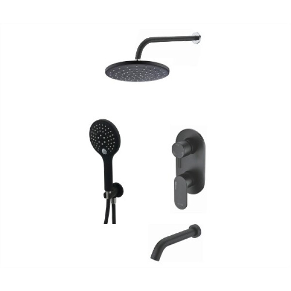 Смеситель для ванны и душа WasserKRAFT Elbe Черный (A177471) Смеситель для ванны и душа WasserKRAFT Elbe Черный (A177471)